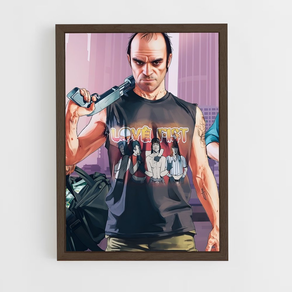 Poster Des Échos de Chaos – affiche GTA V (vue 5)
